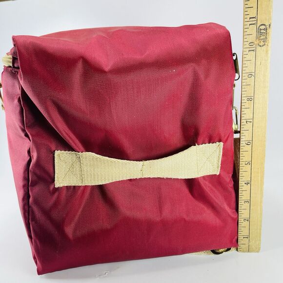 Vintage Stauffer Seeds Insulated Red Lunchbox Lunch Cooler Shoulder Bag - Picture 3 of 12